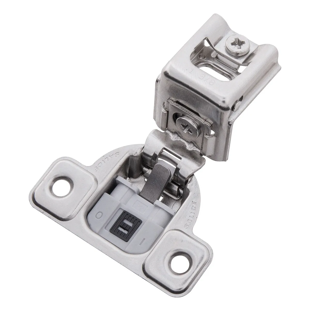 Soft Close 1-3/8 In. Overlay Face Frame Polished Nickel Hinge