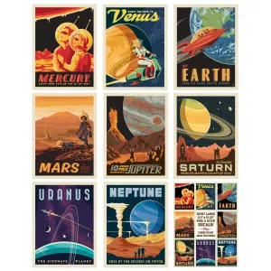 Solar System Planets Vinyl Decal Set of 16