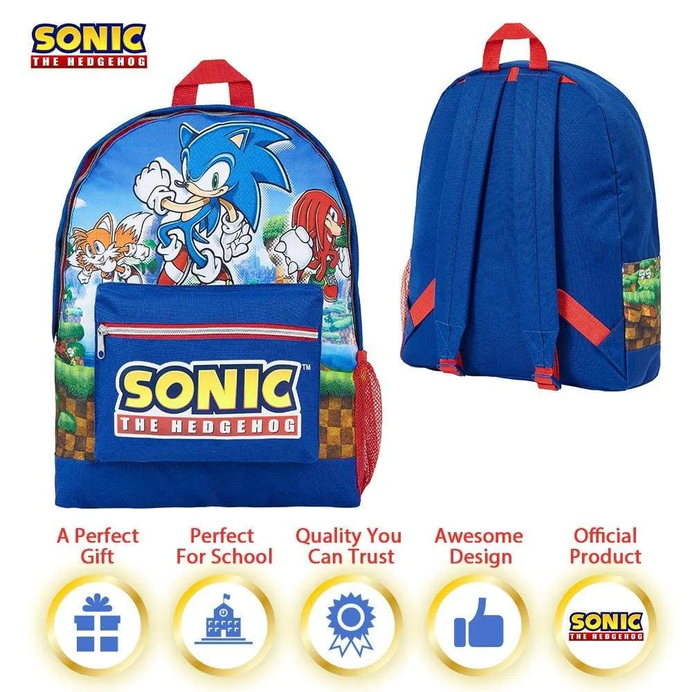 Sonic The Hedgehog Backpack Large Capacity School Bag for Children Teens