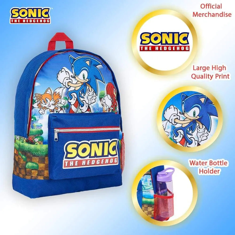Sonic The Hedgehog Backpack Large Capacity School Bag for Children Teens