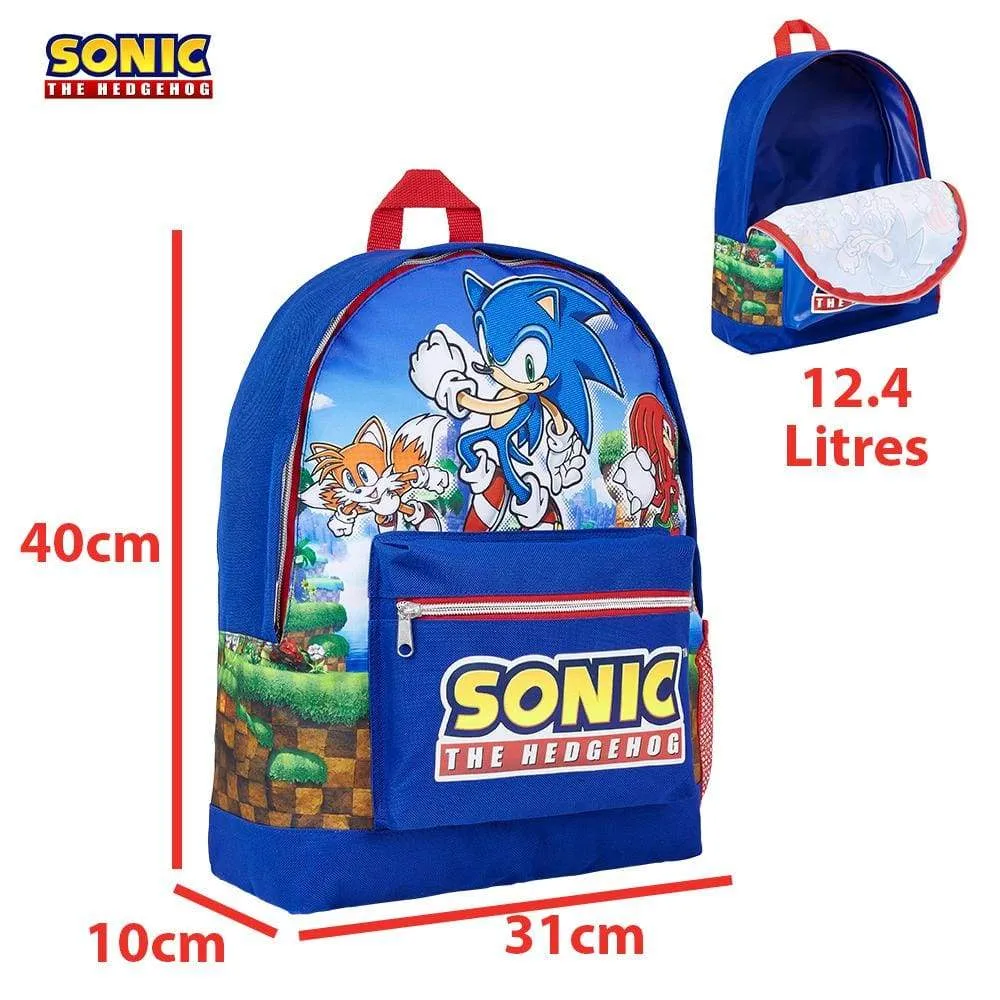 Sonic The Hedgehog Backpack Large Capacity School Bag for Children Teens