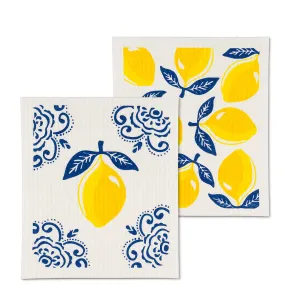 Sorrento Lemon Swedish Dishcloths - Set of