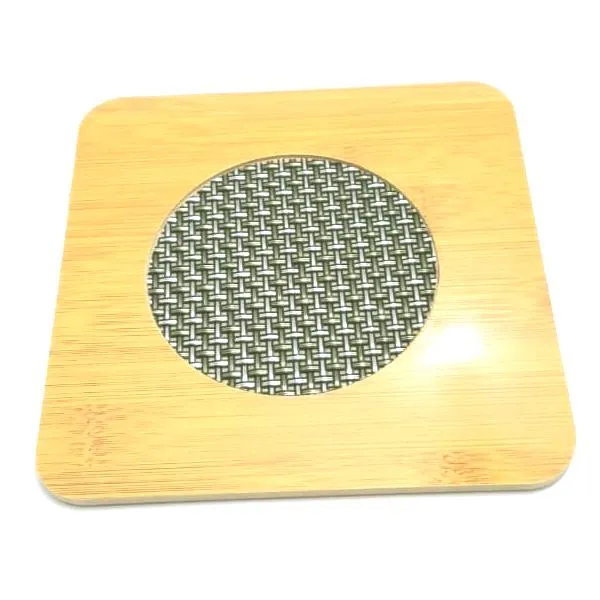 Square Shape Heating Insulation Wooden Coaster Heat Table Ware Pad Place mat for Hot Utensils - set of 2