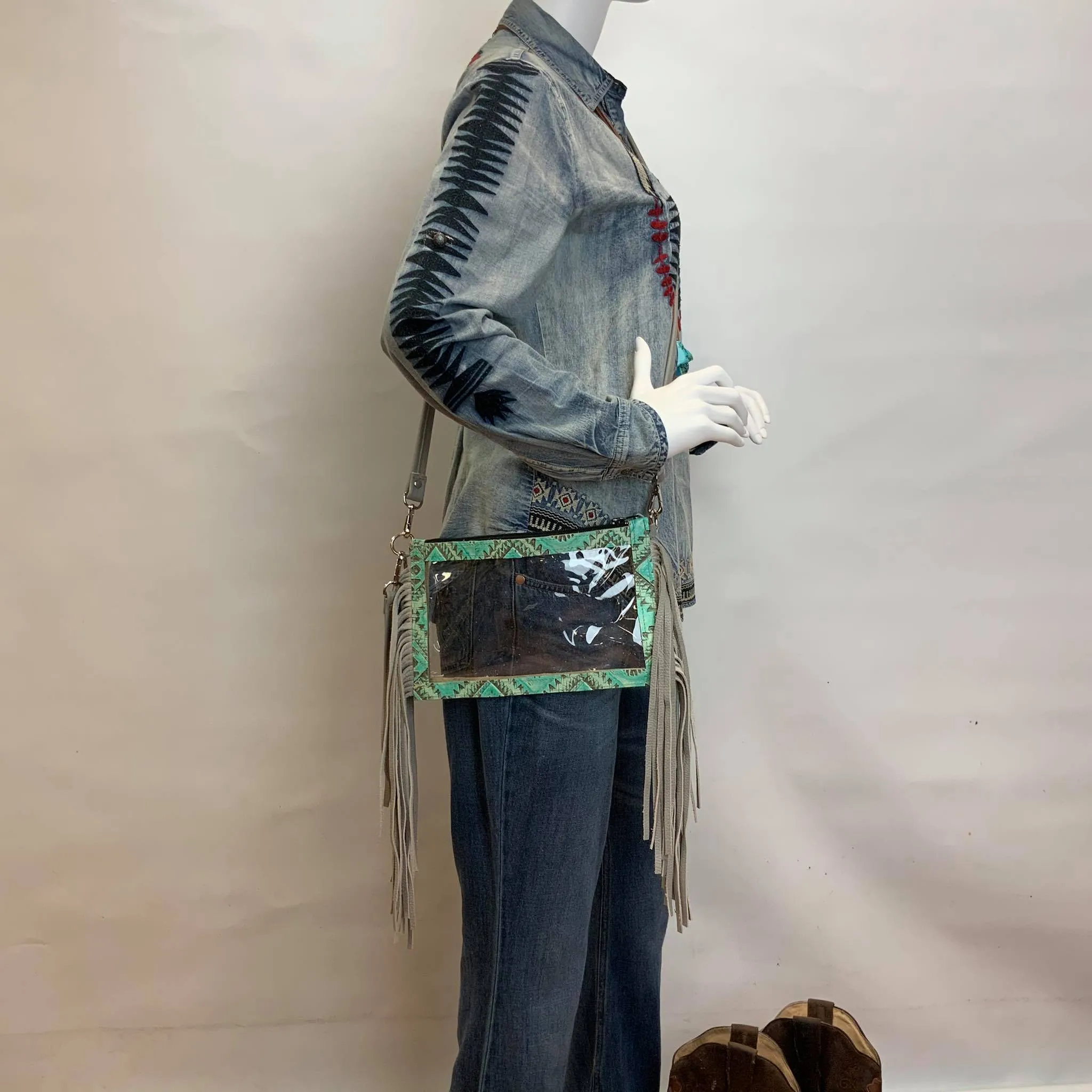 Stadium Ranch Hand - Turquoise Aztec Embossed