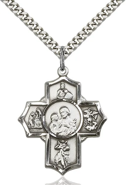 Sterling Silver 5-Way Firefighter Pendant
