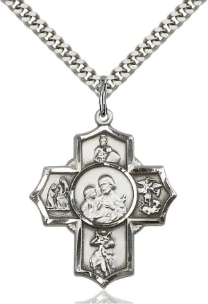 Sterling Silver 5-Way Firefighter Pendant