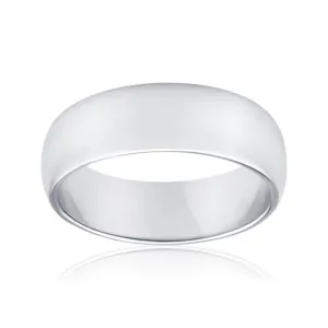 Sterling Silver Plain Domed Band Ring *No Resize*
