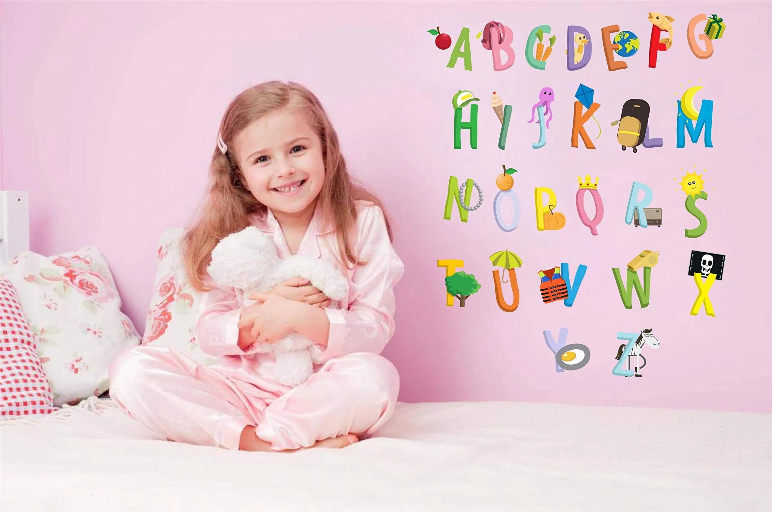 Sticker Hub Children Alphabets Wall Sticker 61cm X 50cm AS248