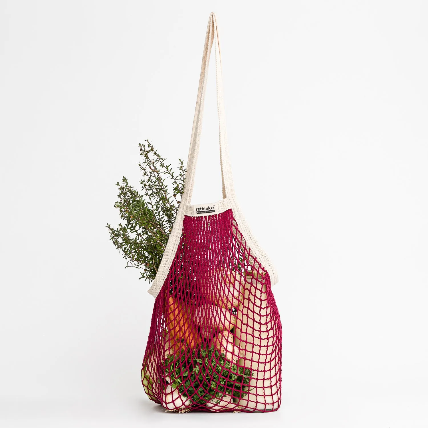 String Bag - Long Handle Rhubarb