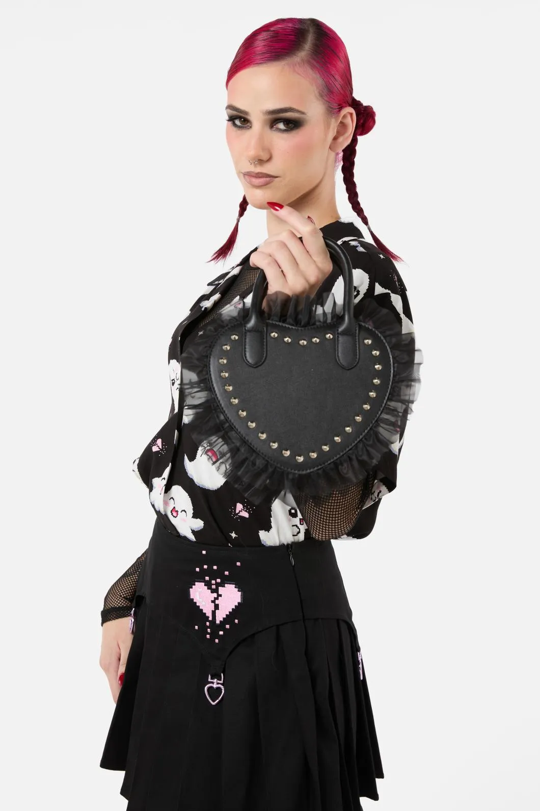 Studded Heart Bag