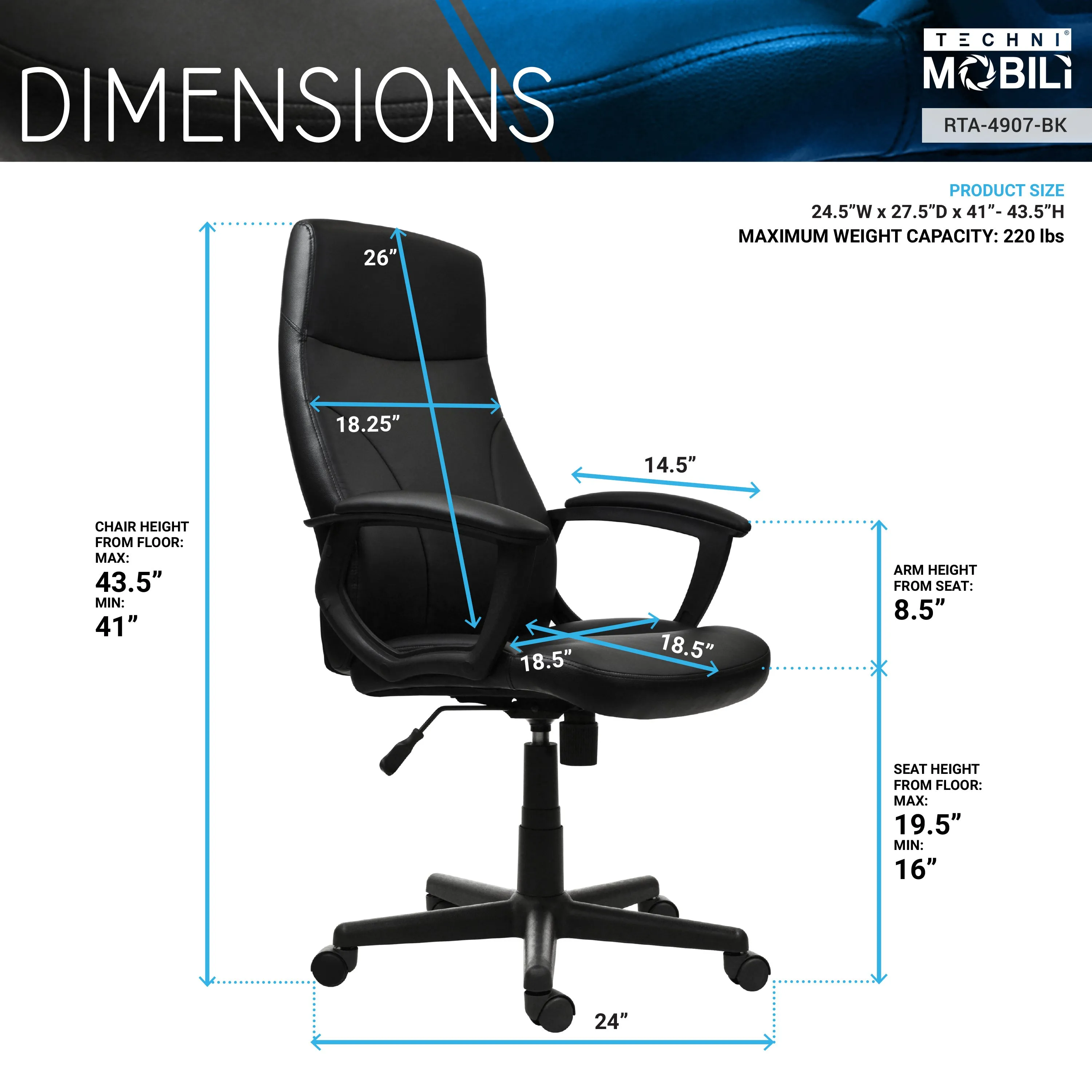 Supreme Executive Office Chair - Black