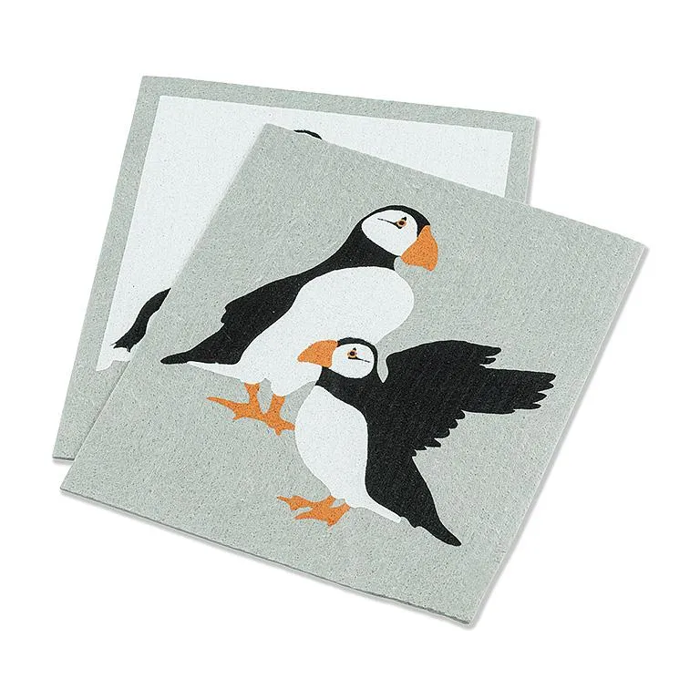The Amazing Swedish Dishcloth - Puffins