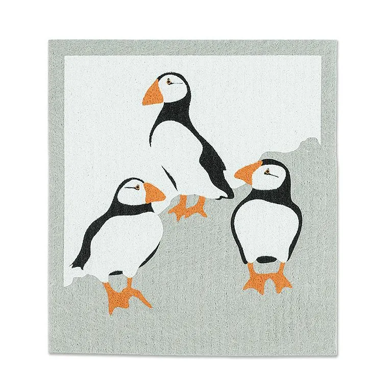 The Amazing Swedish Dishcloth - Puffins
