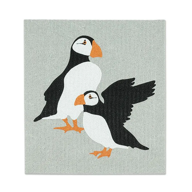 The Amazing Swedish Dishcloth - Puffins