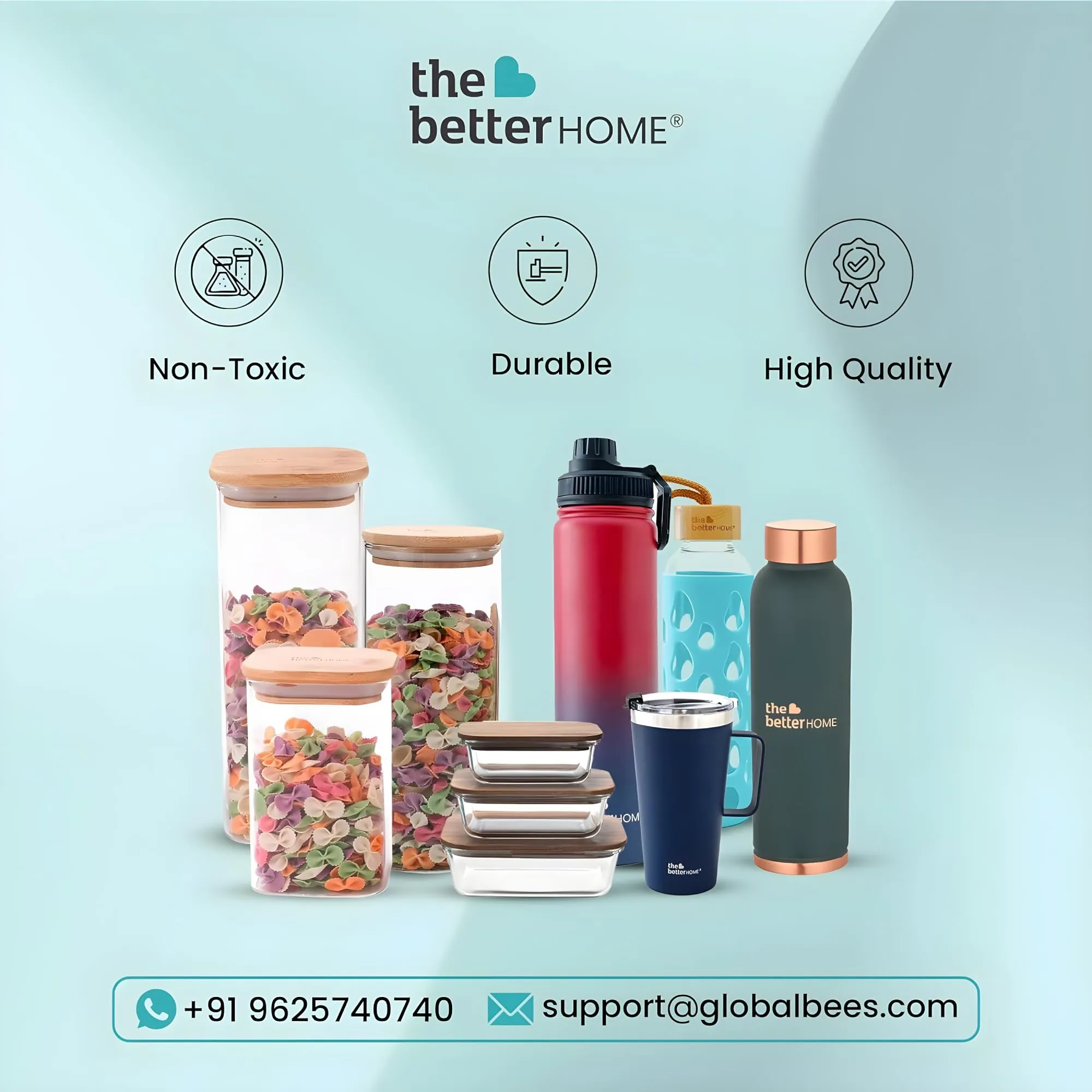 The Better Home Copper Water Bottle 950ml | Printed Copper Bottle | Gym School Office Travel Home Use | Eco Friendly Nontoxic | Mentally Surfing