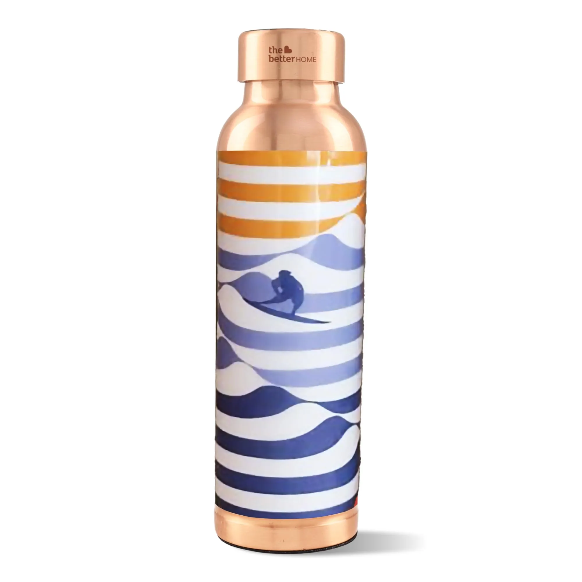 The Better Home Copper Water Bottle 950ml | Printed Copper Bottle | Gym School Office Travel Home Use | Eco Friendly Nontoxic | Mentally Surfing