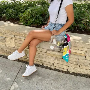 The Bikini Clear Medium Saddle Bag