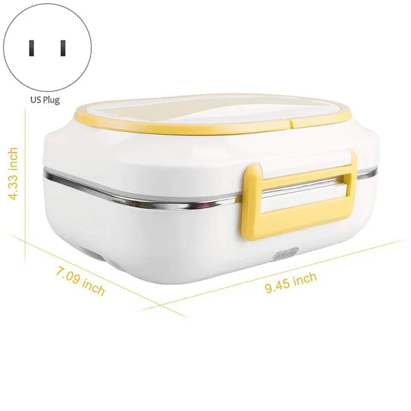 Three Compartment Electric Heated  Lunch Box Food Warmer