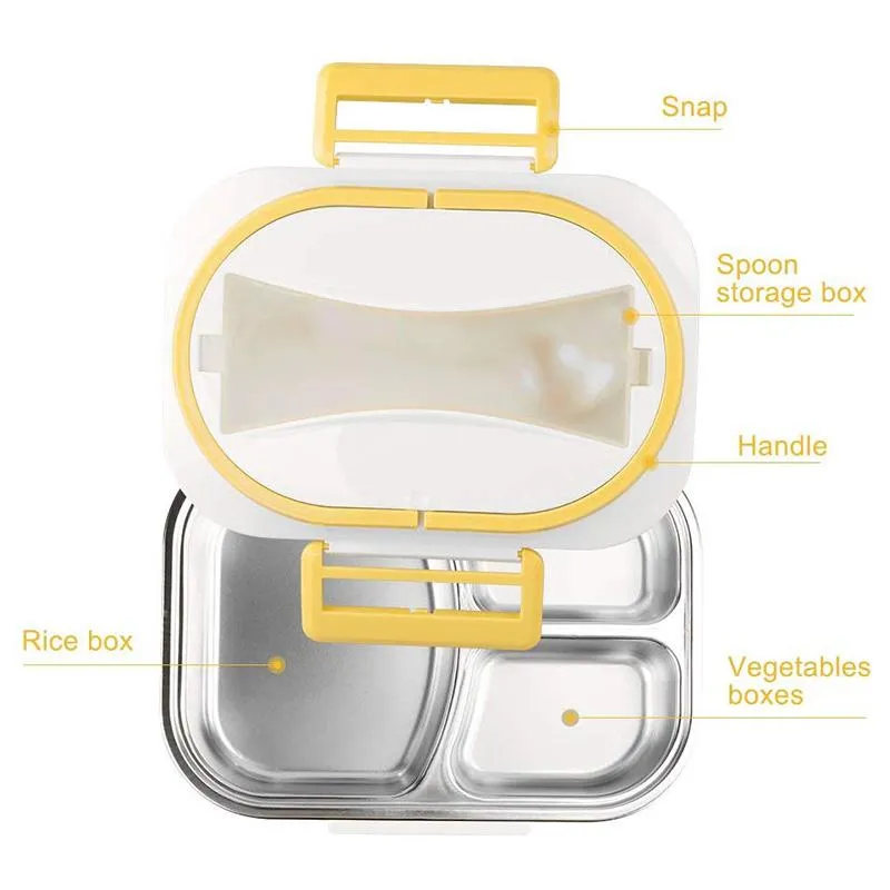 Three Compartment Electric Heated  Lunch Box Food Warmer