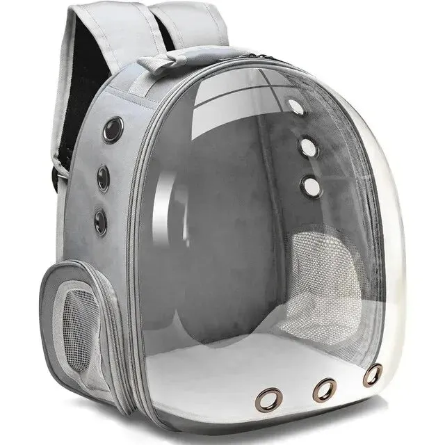 Transparent Capsule Cat Carrier Backpack - Breathable for Small Pets & Travel