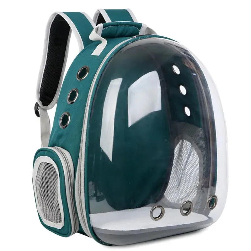 Transparent Capsule Cat Carrier Backpack - Breathable for Small Pets & Travel
