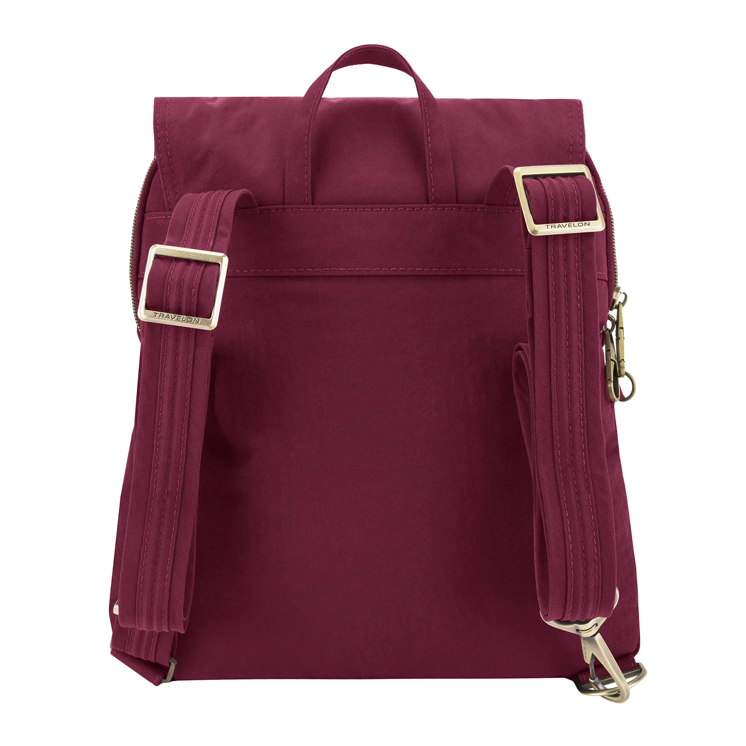 Travelon Anti-theft Signature Slim Backpack, Ruby