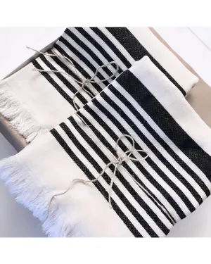 Turkish Dream Towel/Throw- Black Stripe