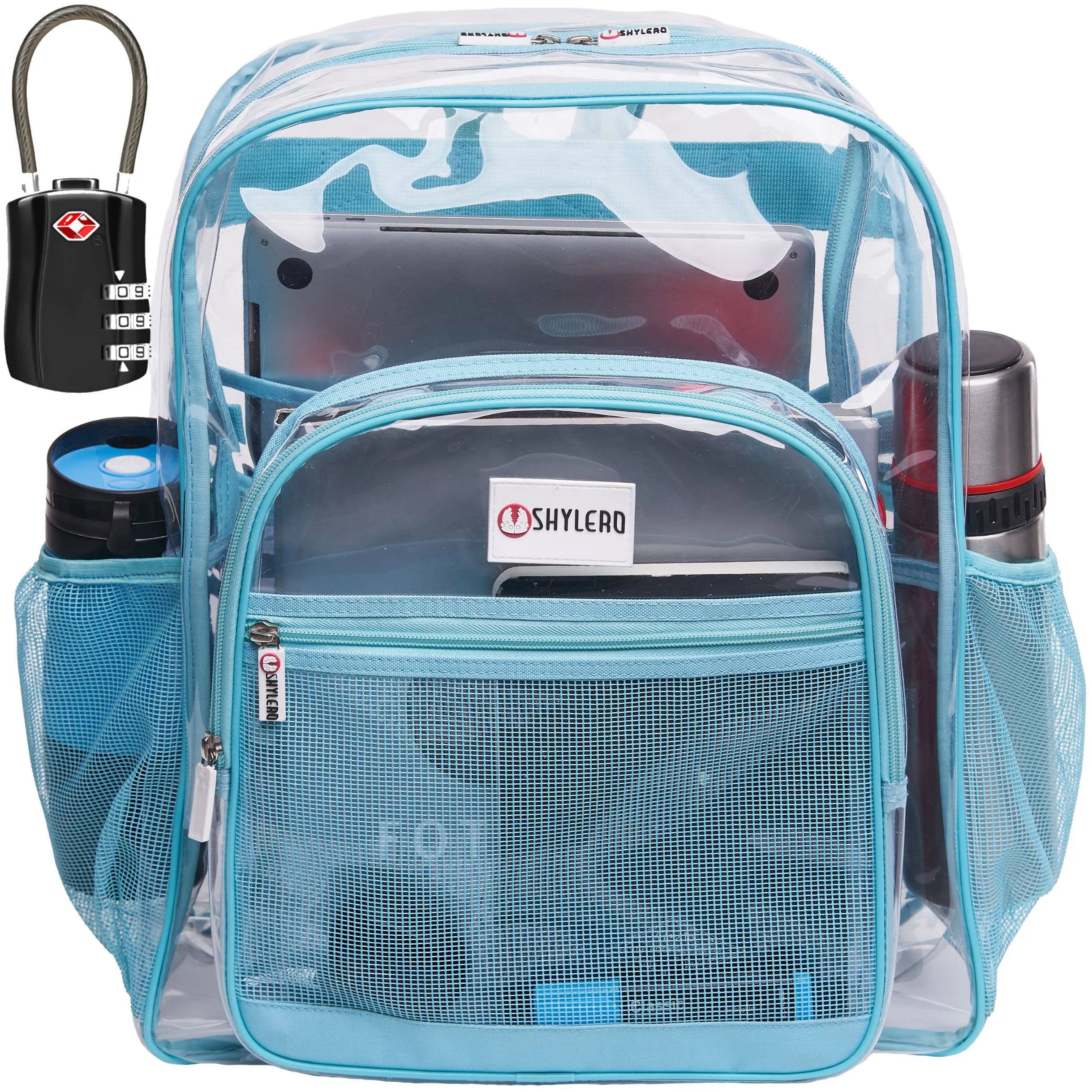Turquoise Clear Backpack
