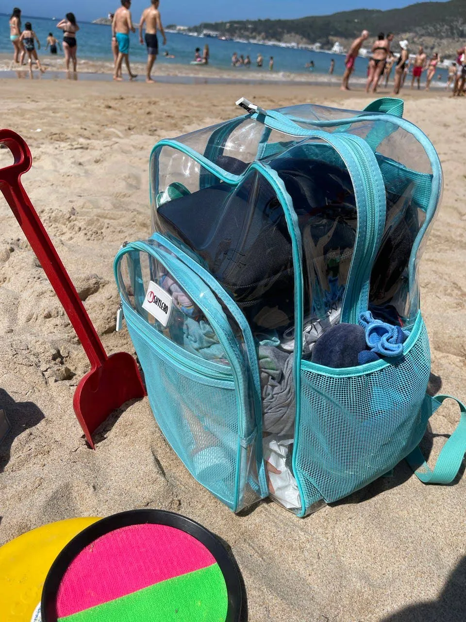 Turquoise Clear Backpack
