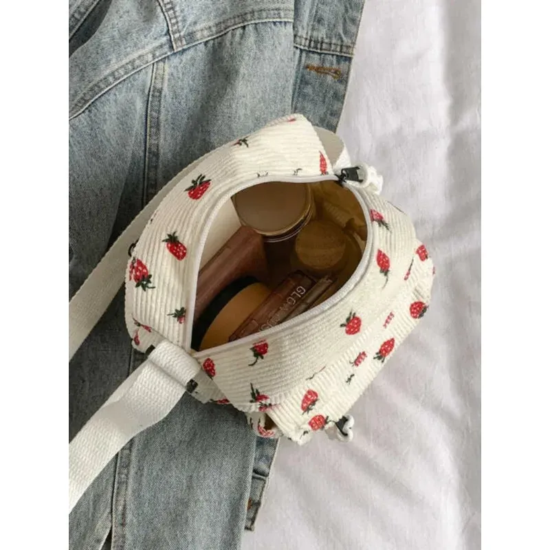 UAKISS  -  New Cross Body Bag Women Large Capacity Bucket Crossbody Bag Canvas Quilted Cotton Shoulder Bags Handbag Fanny Pack