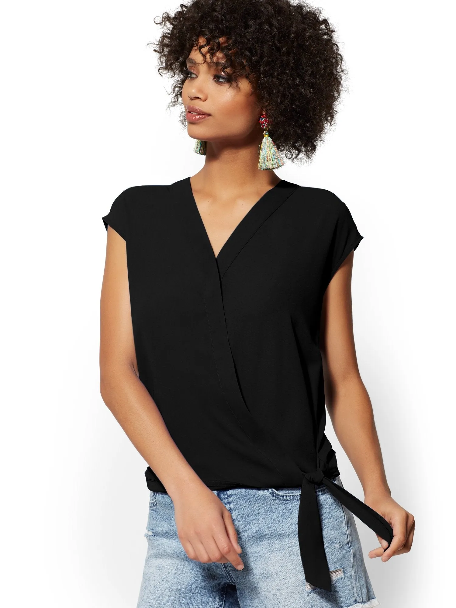 Ultra-Soft Chambray Wrap Shirt