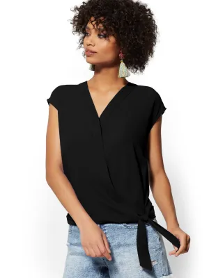 Ultra-Soft Chambray Wrap Shirt
