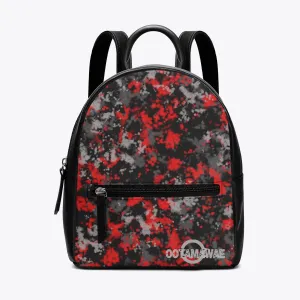 Unisex PU Leather Backpack Sparkling Grey