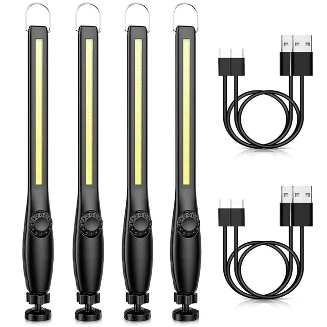 USB Rechargeable LED Flashlight New COB Magnetic Work Lamp Portable Lanterna Built In Battery Camping Torch Emergency Light
