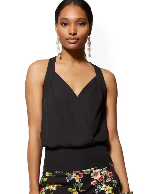 V-Neck Wrap Blouse