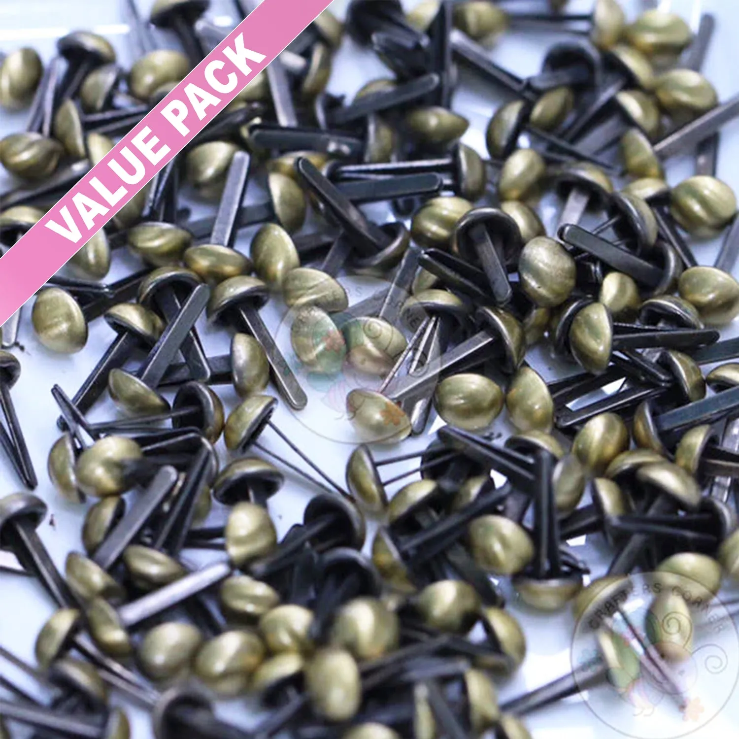 Value Pack - Antique Bronze Brads -6 MM