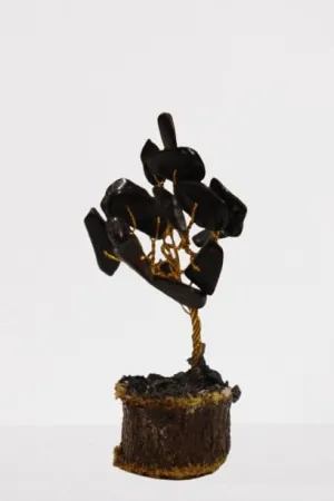 VASTU Tree for Home,Crystal Tree - Car Dashboard Accessories - Dashboard Figurines & Idols - Crystal showpieces for Home Decor- Crystal Home Decor Items- Crystal Tree for Good Luck (Black)
