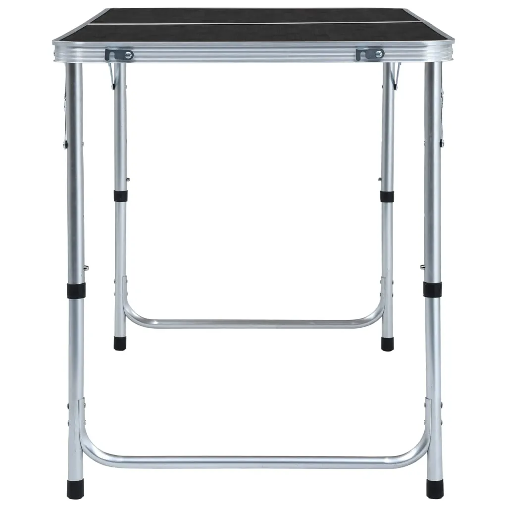vidaXL Foldable Camping Table Grey Aluminium 120x60 cm