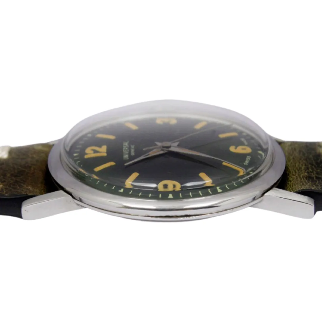 Vintage Green Dial Steel Watch