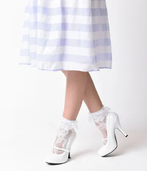 Vintage Style White Lace Ruffle Socks