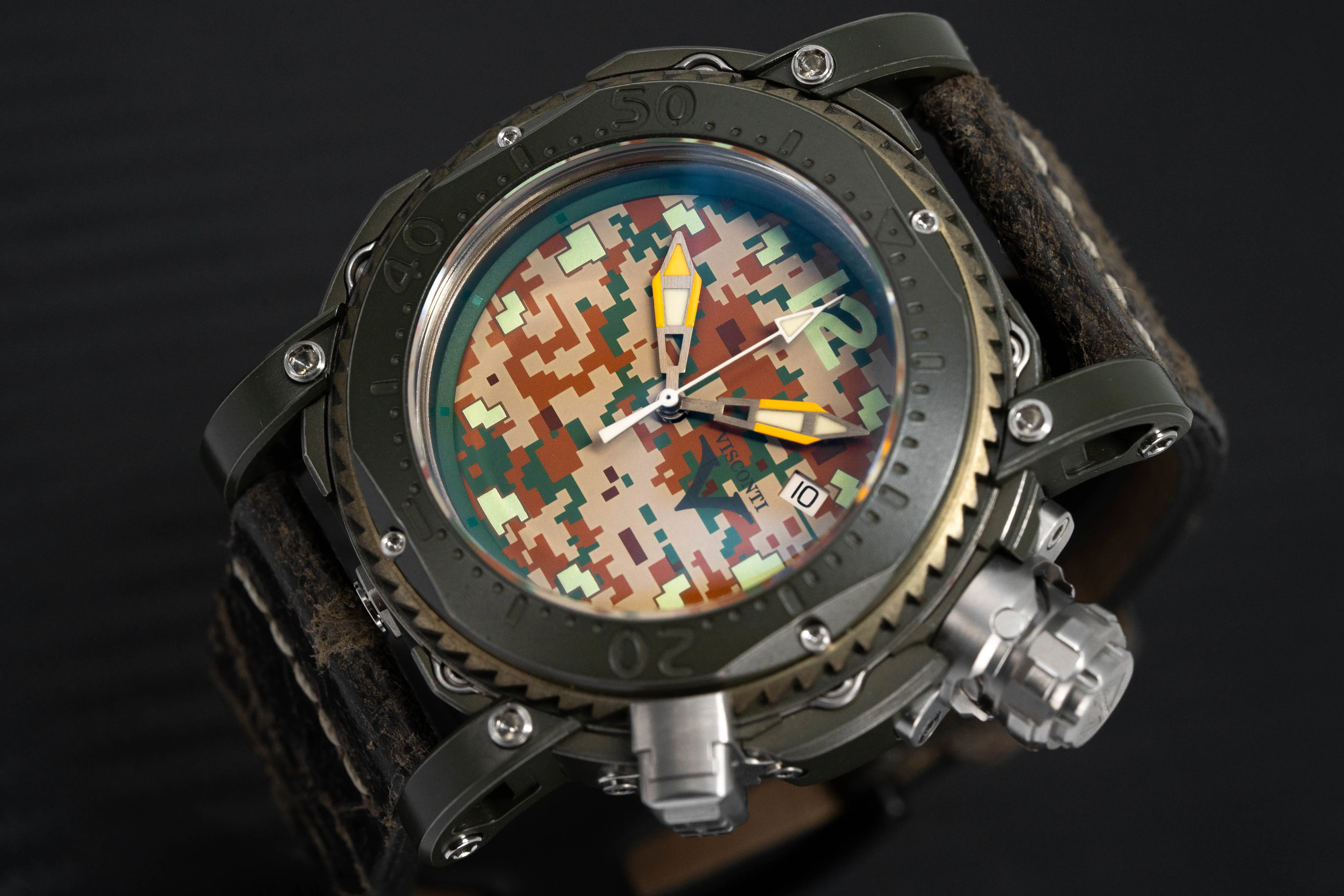 Visconti Automatic Watch Pro Dive 3000 Camo Jungle KW55-03