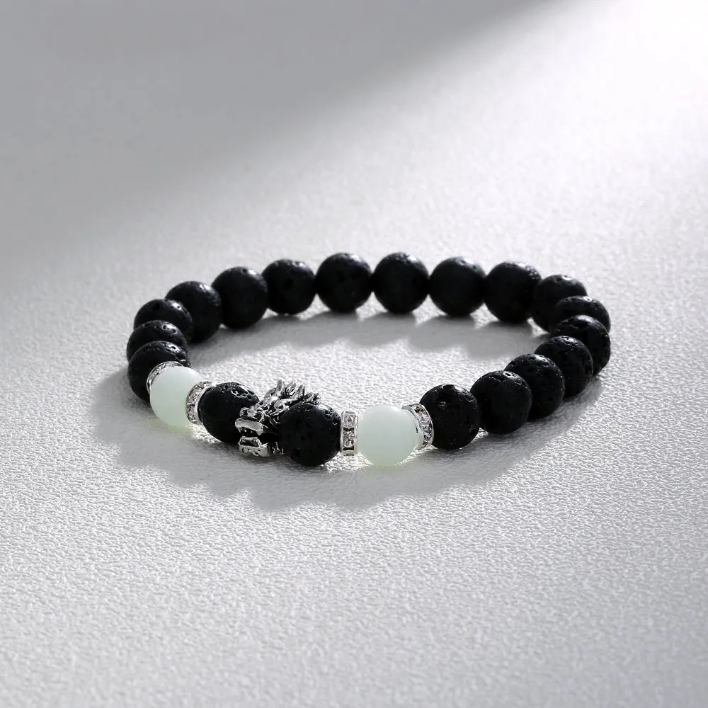 Volcanic Stone Luminous Bead Bracelet