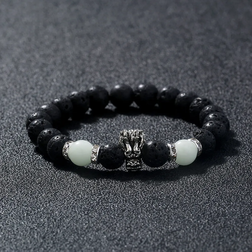 Volcanic Stone Luminous Bead Bracelet