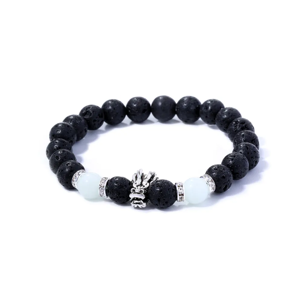 Volcanic Stone Luminous Bead Bracelet