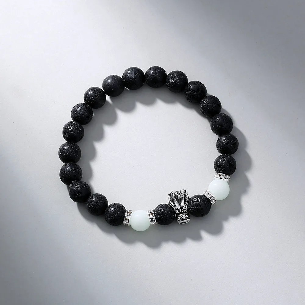 Volcanic Stone Luminous Bead Bracelet