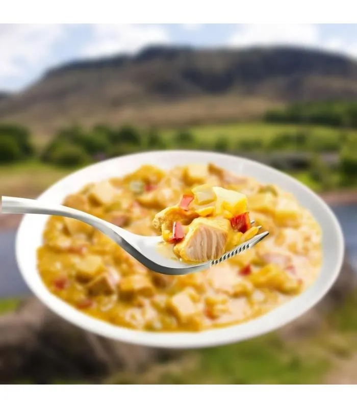 Wayfayrer Massaman Chicken Curry with Potatoes and Rice - Outdoor Camping Ready to Eat Meal Pouch