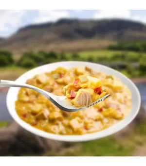 Wayfayrer Massaman Chicken Curry with Potatoes and Rice - Outdoor Camping Ready to Eat Meal Pouch