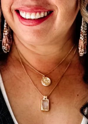 Wilma Blushy Stone Pendant Necklace