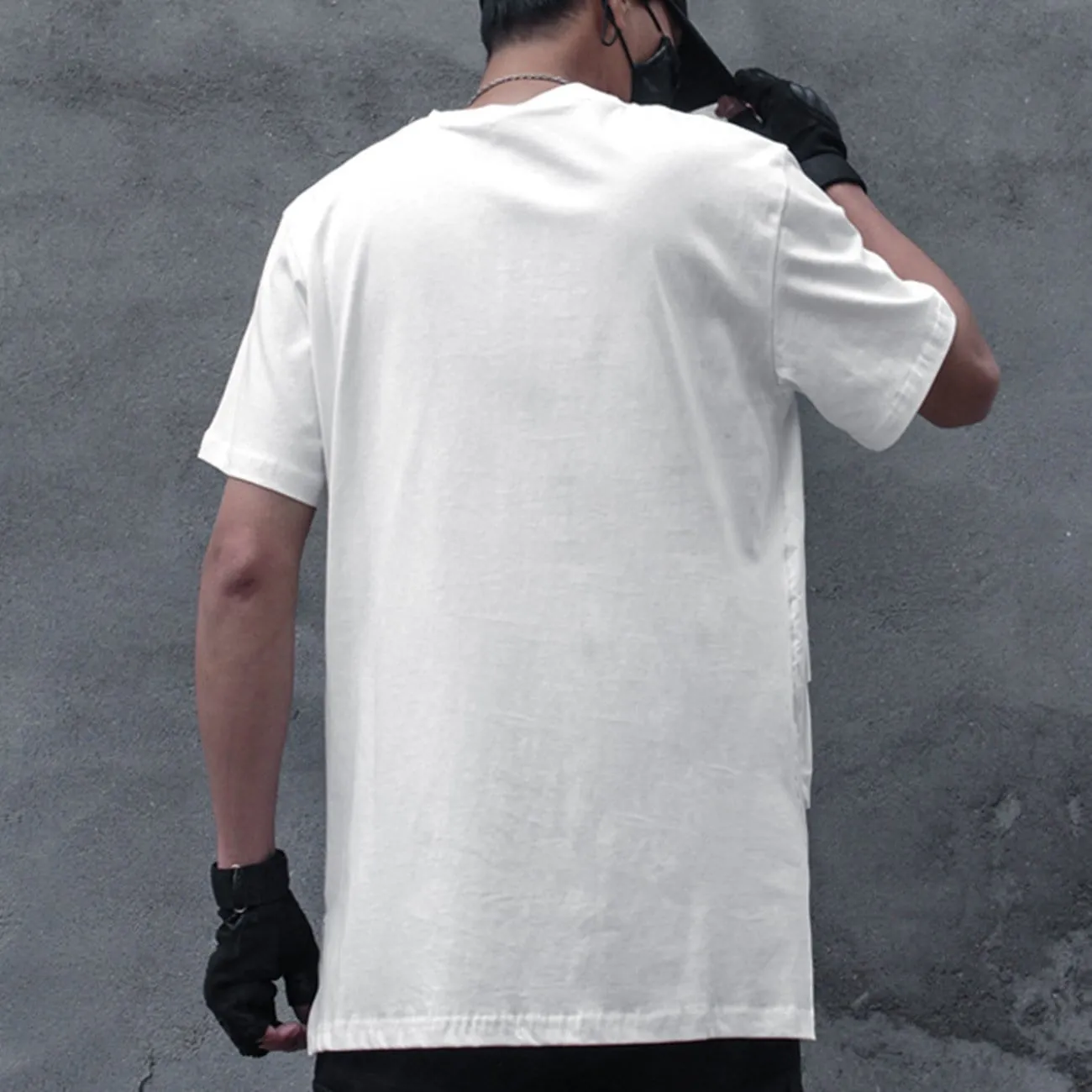 WLS Dark Functional Zipper Pockets Tee