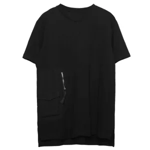 WLS Dark Functional Zipper Pockets Tee